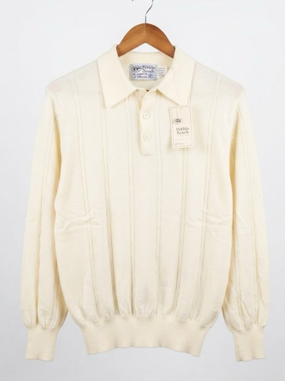 (M) Vintage Men’s Golf Pebble Beach Sweater Yellow NWT